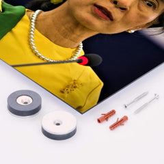 Aung San Suu Kyi metal print mockup
