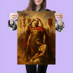 Aurelian crowned after defeating Zenobia beneath desert standards poster 3