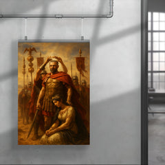 Aurelian crowned after defeating Zenobia beneath desert standards poster 4