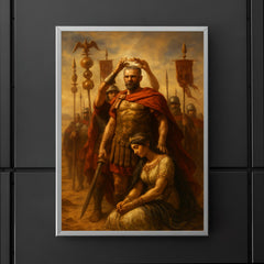 Aurelian crowned after defeating Zenobia beneath desert standards poster 5