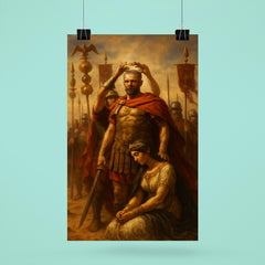 Aurelian crowned after defeating Zenobia beneath desert standards poster 6