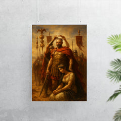 Aurelian crowned after defeating Zenobia beneath desert standards poster 7