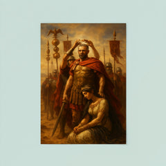 Aurelian crowned after defeating Zenobia beneath desert standards poster 8