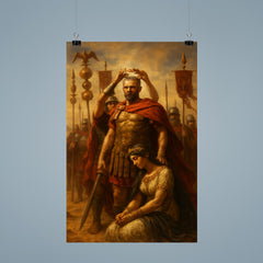 Aurelian crowned after defeating Zenobia beneath desert standards poster 9