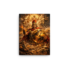 Aurelian restoring the world medallic portrait canvas print on a plain backdrop in size 12"x16".