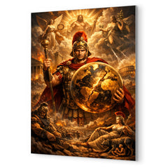 Aurelian restoring the world medallic portrait metal print mockup