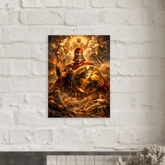 Aurelian restoring the world medallic portrait metal print mockup