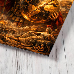 Aurelian restoring the world medallic portrait metal print mockup