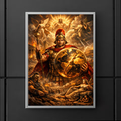 Aurelian restoring the world medallic portrait poster 5