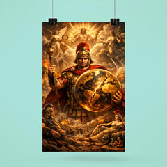 Aurelian restoring the world medallic portrait poster 6