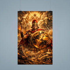 Aurelian restoring the world medallic portrait poster 9