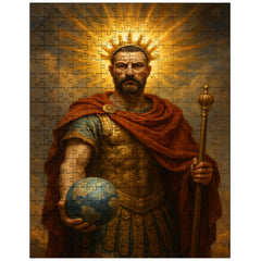 Aurelian restoring the world with radiant crown jigsaw puzzle