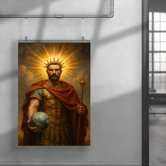 Aurelian restoring the world with radiant crown poster 4