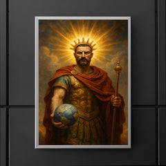 Aurelian restoring the world with radiant crown poster 5