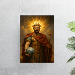 Aurelian restoring the world with radiant crown poster 7