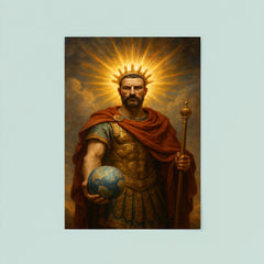 Aurelian restoring the world with radiant crown poster 8
