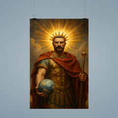 Aurelian restoring the world with radiant crown poster 9