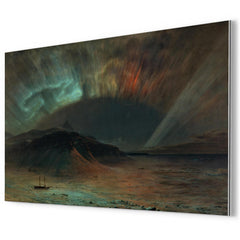 Aurora Borealis by Frederic Edwin Church metal print mockup