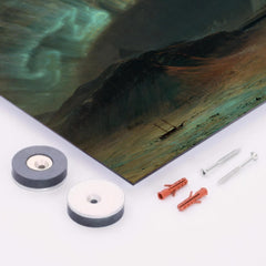 Aurora Borealis by Frederic Edwin Church metal print mockup