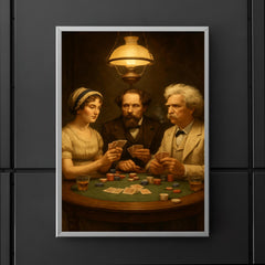 Austen, Dickens and Twain playing poker poster 5