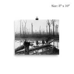 Australian Soldiers of the 4th Division Field Artillery Brigade on Duckboard Track in Château Wood, Ypres, 29 October 1917 poster 4