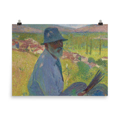 Autoportrait à La Bastide-du-Vert by Henri Martin poster on a plain backdrop in size 8"x10".