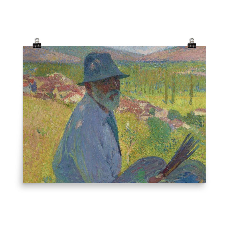 Autoportrait à La Bastide-du-Vert by Henri Martin poster on a plain backdrop in size 8