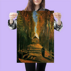 Avenue of Poplars at Sunset by Vincent van Gogh, 1884 poster 3