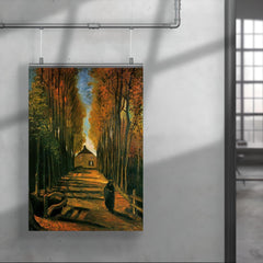Avenue of Poplars at Sunset by Vincent van Gogh, 1884 poster 4