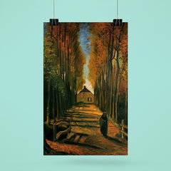 Avenue of Poplars at Sunset by Vincent van Gogh, 1884 poster 6