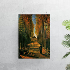 Avenue of Poplars at Sunset by Vincent van Gogh, 1884 poster 7