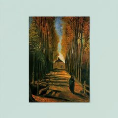Avenue of Poplars at Sunset by Vincent van Gogh, 1884 poster 8