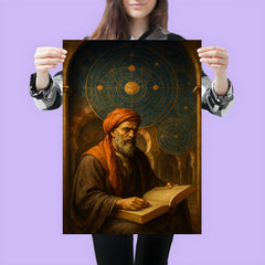 Averroes under celestial diagrams in Cordoba poster 3