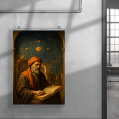 Averroes under celestial diagrams in Cordoba poster 4
