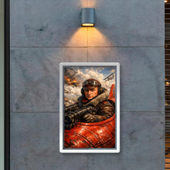 Aviator Manfred von Richthofen in scarlet cockpit poster 2