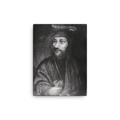 Avicenna (Ibn Sina) canvas print on a plain backdrop in size 12"x16".