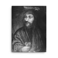 Avicenna (Ibn Sina) canvas print on a plain backdrop in size 18"x24".