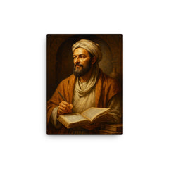 Avicenna Ibn Sina canvas print on a plain backdrop in size 12"x16".