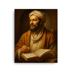 Avicenna Ibn Sina canvas print on a plain backdrop in size 16"x20".
