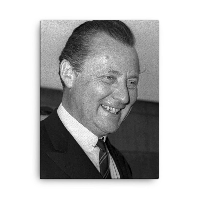 Axel Springer canvas print on a plain backdrop in size 18