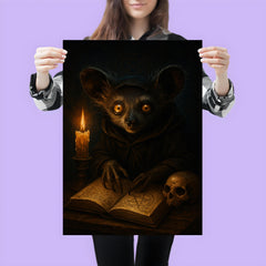 Aye aye lemur as nocturnal occult scholar poster 3