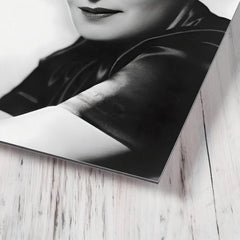Ayn Rand metal print mockup