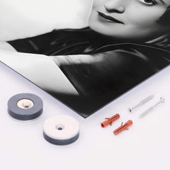 Ayn Rand metal print mockup