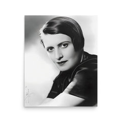 Ayn Rand poster on a plain backdrop in size 16"x20".