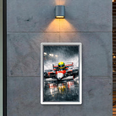 Ayrton Senna style rain racer without likeness poster 2