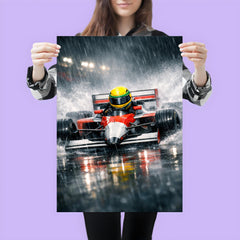 Ayrton Senna style rain racer without likeness poster 3