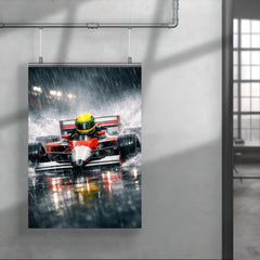 Ayrton Senna style rain racer without likeness poster 4