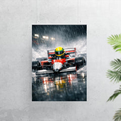 Ayrton Senna style rain racer without likeness poster 7