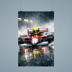 Ayrton Senna style rain racer without likeness poster 9