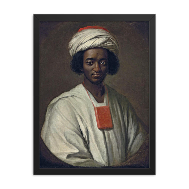 Ayuba Suleiman Diallo framed print on a plain backdrop in size 18